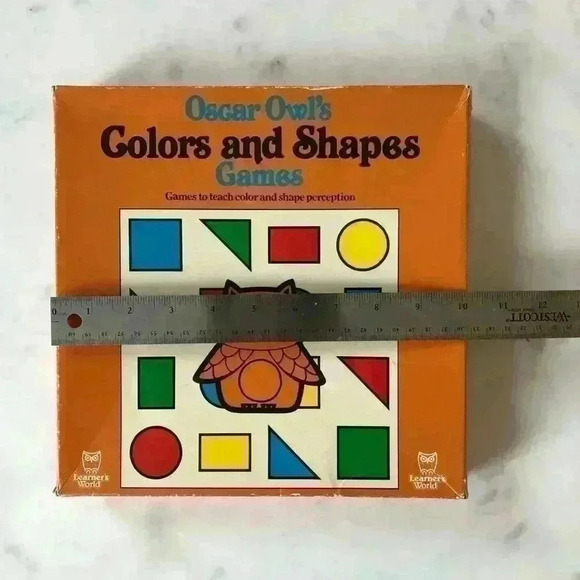 1984 Oscar Owl’s Colors and Shapes Games from Learner’s World. All pieces  incl - Picture 7 of 7